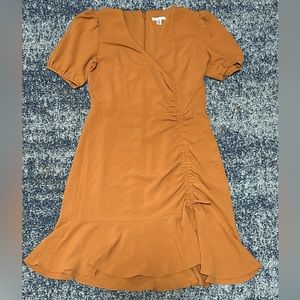 cato rushed dress rust orange